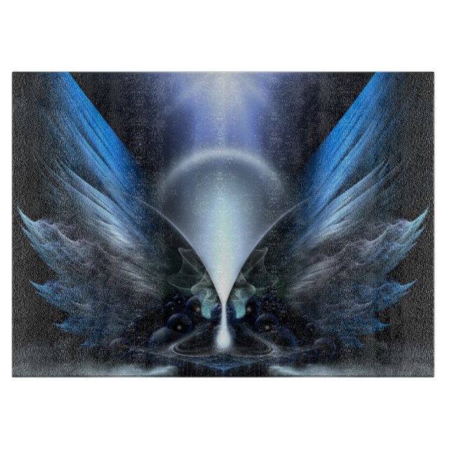 The Wings Of Anthropolis Glass Cutting Board (Front)