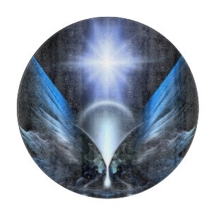 The Wings Of Anthropolis Round Glass Cutting Board