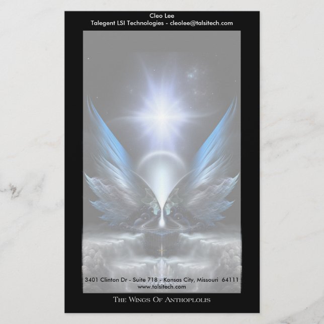 The Wings Of Anthropolis Stationery (Front)