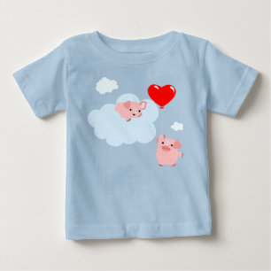 The Wings of Love (Cartoon Pigs) Baby T-Shirt
