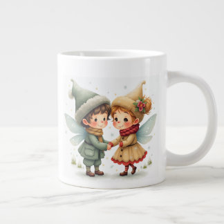 The winter fairy of a pair Mugs