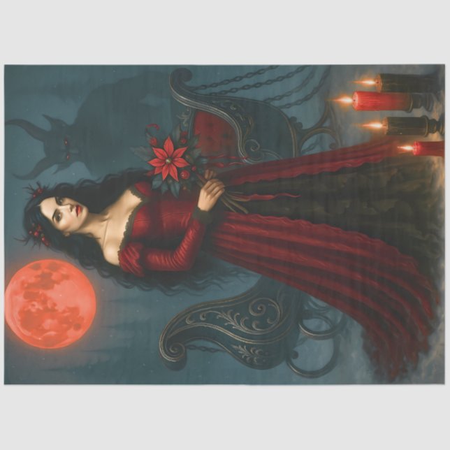 The Winter Goddess | Dark Christmas Krampus Myth  Tissue Paper (Front)