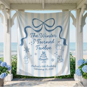 The Winter I turned 12 Birthday Banner Tapestry