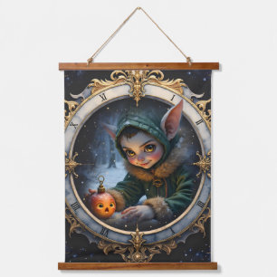 The Winter Keykeeper & The Reluctant Ornament. Hanging Tapestry