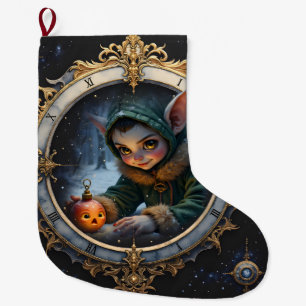 The Winter Keykeeper & The Reluctant Ornament. Large Christmas Stocking