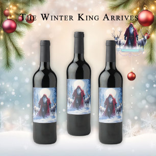 The Winter King Arrives. Wine Label