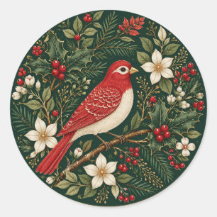 The Winter Songbird’s Solace Classic Round Sticker