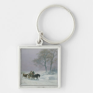 The wintry road to market key ring