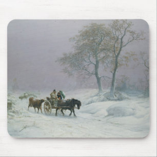 The wintry road to market mouse mat