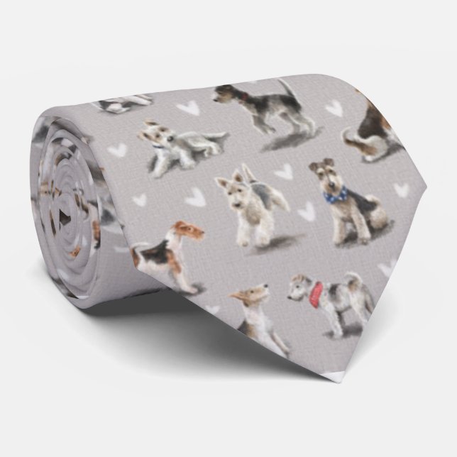 The Wire Haired Fox Terrier Tie (Rolled)