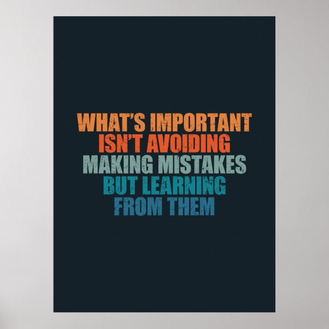 The Wisdom of Mistakes Growth Mindset Poster (Front)