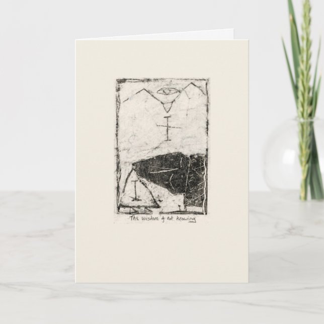 The wisdom of not knowing card (Front)