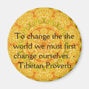 The wisdom of Tibet  PROVERB Magnet