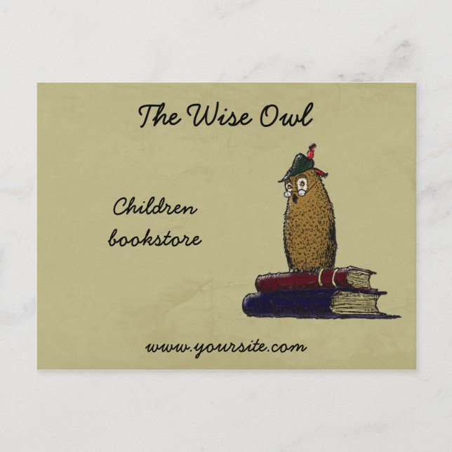 The Wise Owl Postcard (Front)