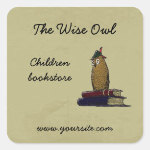 The Wise Owl Square Sticker