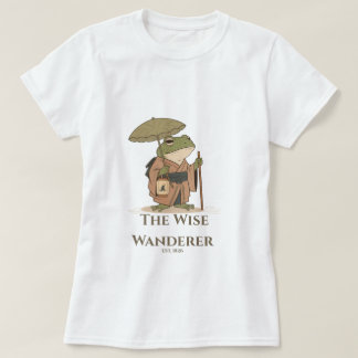 The Wise Wanderer Frog with Lantern Illustration T-Shirt