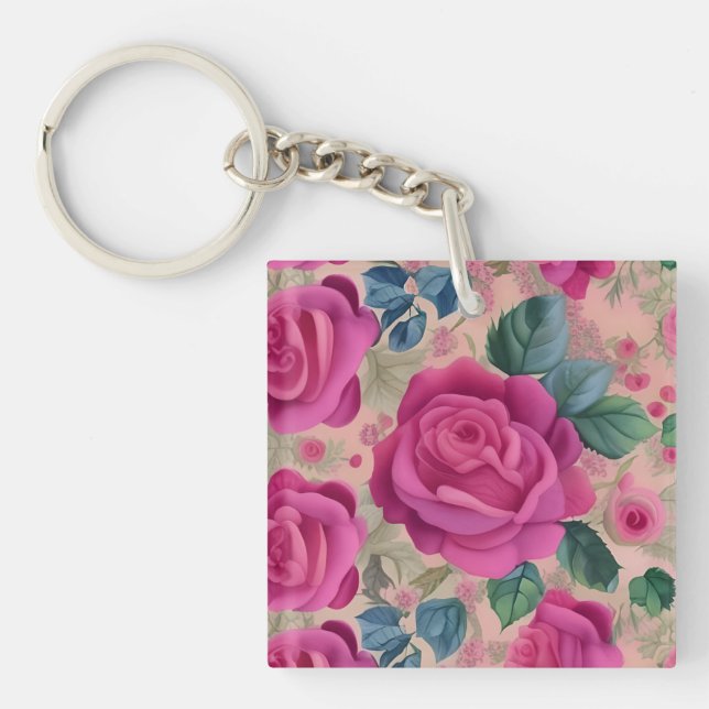 The Wisper Of Roses - Soft And Serene Key Ring (Front)