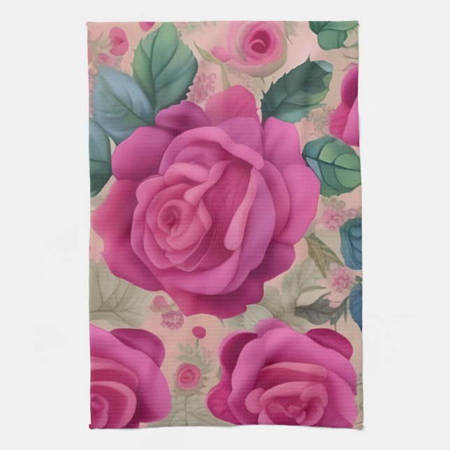 The Wisper Of Roses - Soft And Serene Tea Towel (Vertical)