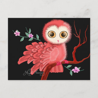 The Wistful Owl Postcard, Note Cards, Greeting Postcard