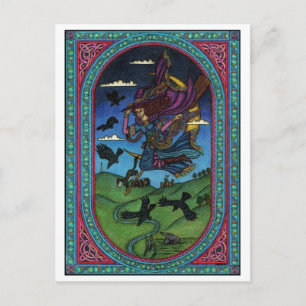 the witch and the ravens postcard