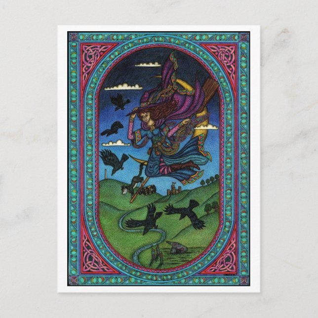 the witch and the ravens postcard (Front)