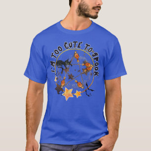 The Witch Cat And Castle Halloween I'm Too Cute To T-Shirt