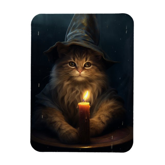 The Witch Cat Magnet (Vertical)