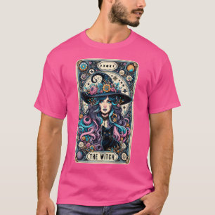 The Witch Cat Tarot Card Witch Vintage Gothic Hall T-Shirt