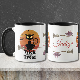 The Witch Cat's Trick or Treat Halloween Adventure Mug