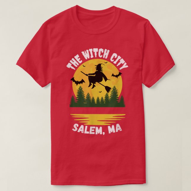 The Witch City, Salem MA T-Shirt (Design Front)