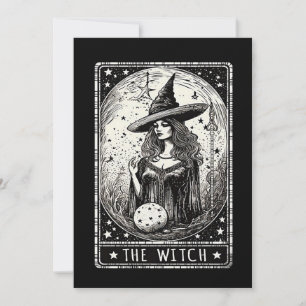 The witch Tarot Card Vintage Halloween Witch