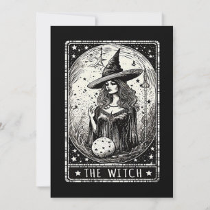 The witch Tarot Card Vintage Halloween Witch 