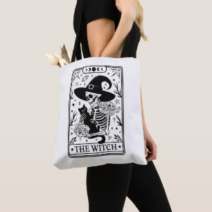 The Witch Tarot Halloween Trick Treat Tote Bag