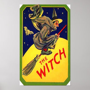 The Witch Vintage Halloween Poster