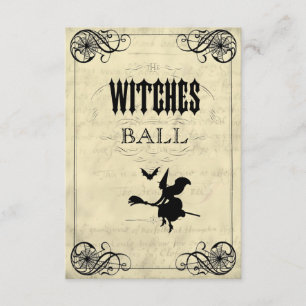 The Witches Ball Halloween RSVP Card