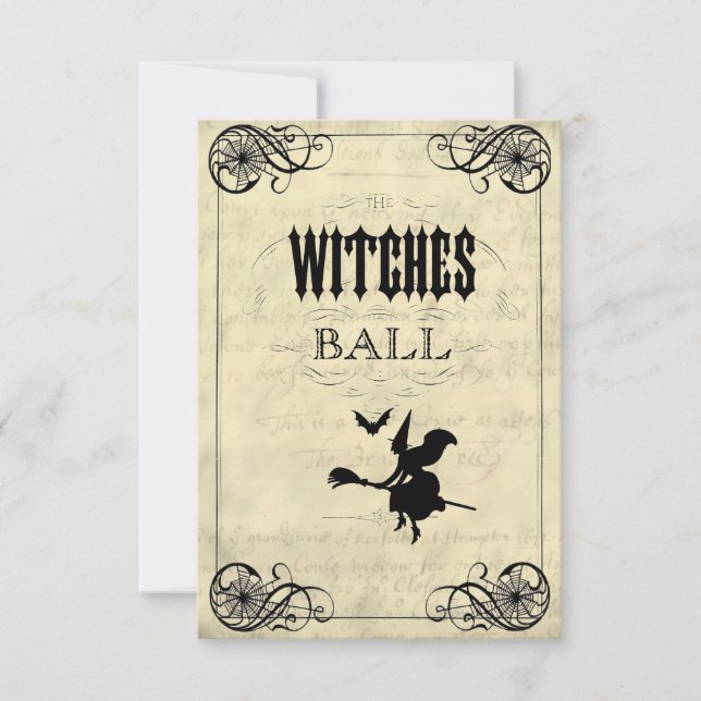 The Witches Ball Halloween RSVP Card (Front)