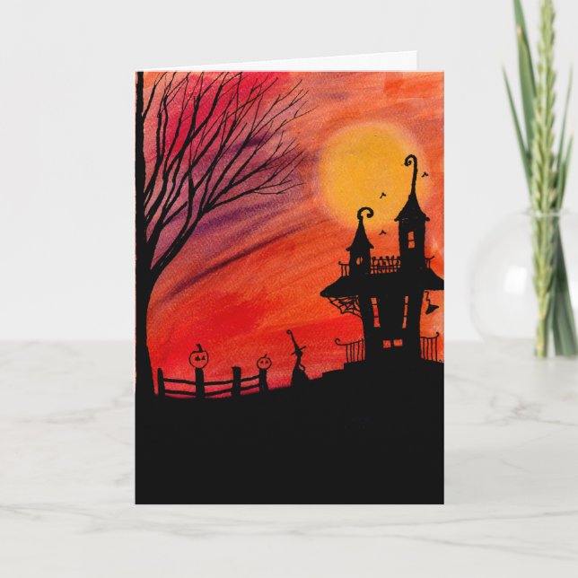 The Witches Cottage Halloween Card (Front)