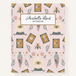 The Witches Garden Dusty Pink Personalised Notebook