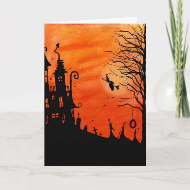 The Witches House Halloween Card (Front)