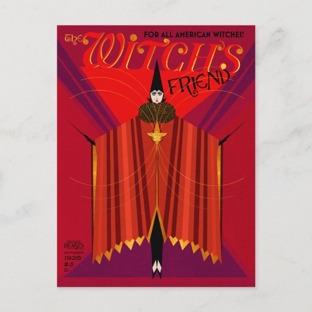 The Witch's Friend October Magazine Postcard (Front)