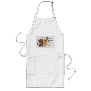 The Witch's Kiss: a Jack o Lantern on Halloween Long Apron