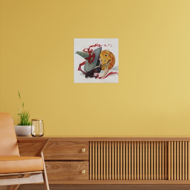 The Witch's Kiss: a Jack o Lantern on Halloween Poster (Living Room 2)