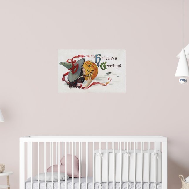 The Witch's Kiss: a Jack o Lantern on Halloween Poster (Nursery 2)
