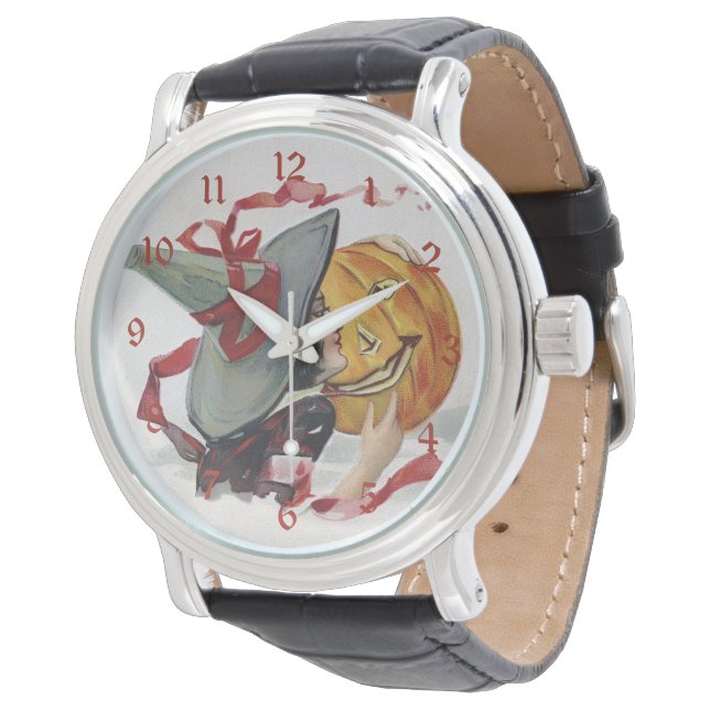 The Witch's Kiss: a Jack o Lantern on Halloween Watch (Angled)
