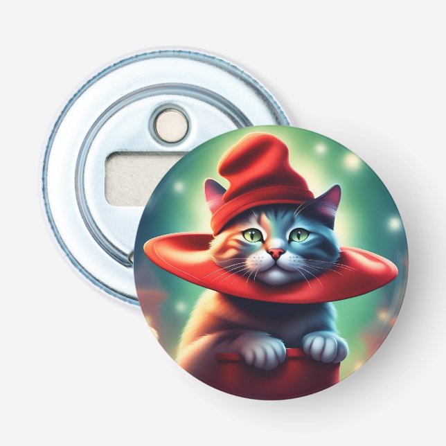 the wizard cat bottle opener (Front)