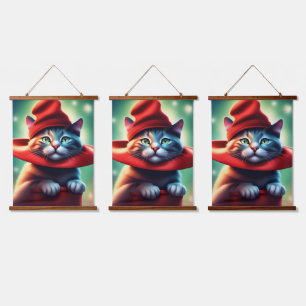 the wizard cat hanging tapestry