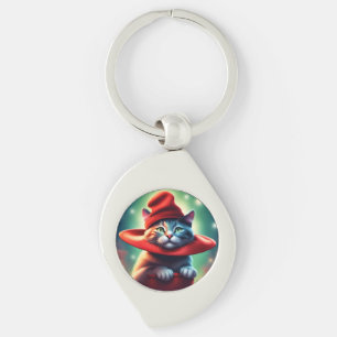 the wizard cat key ring