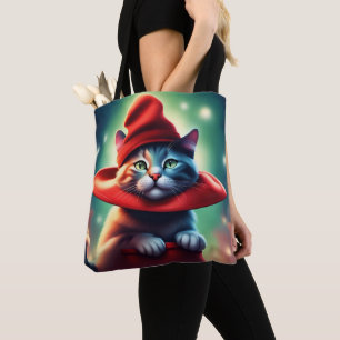 the wizard cat tote bag