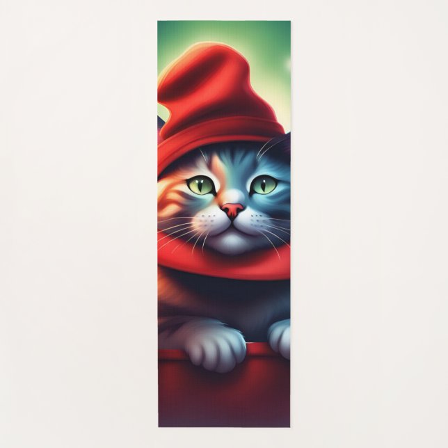 the wizard cat yoga mat (Front)