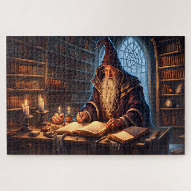 The Wizard in his Study Jigsaw Puzzle (Horizontal)